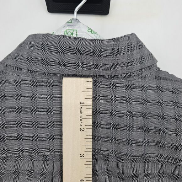 Roundtree & Yorke Shirt Mens Large Gray Gold Label Business Non Iron Button Down - Picture 5 of 10